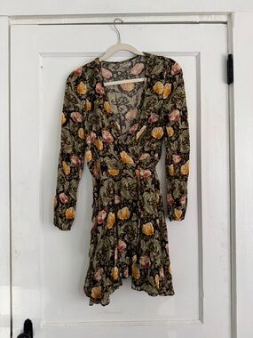 Vintage Urban Outfitters Floral Wrap Mini Dress